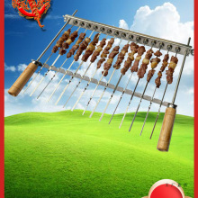 炫烤户外自动旋转烧烤架烤串炉不锈钢便携式炭烧烤炉360度旋转