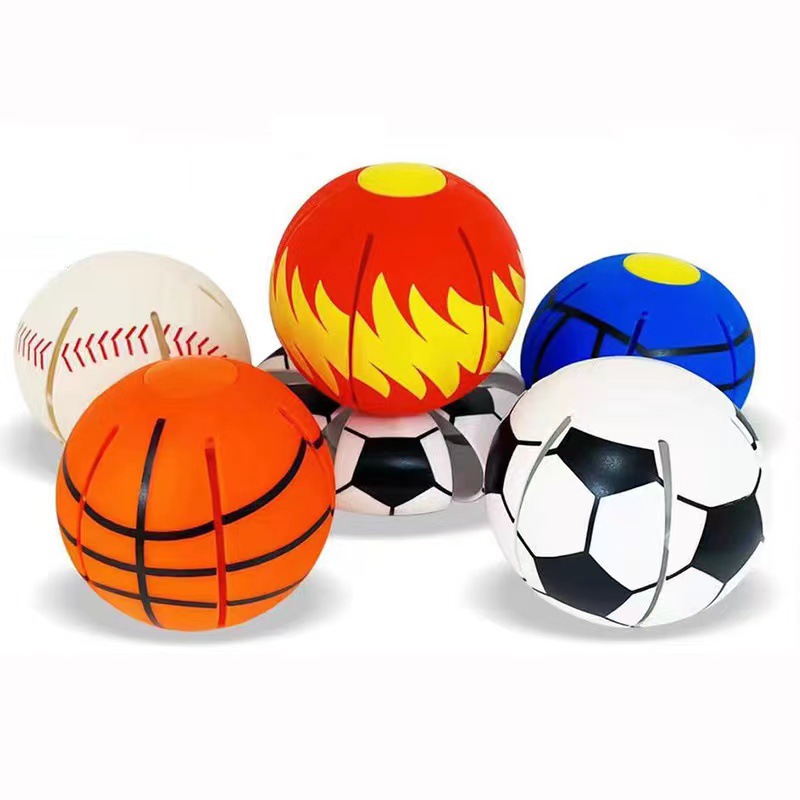 Pelota de escalonamiento bola de salto elástica paso a paso mini platillo volante bola de deformación bola de descompresión de ventilación bola de platillo volante de juguete luminoso