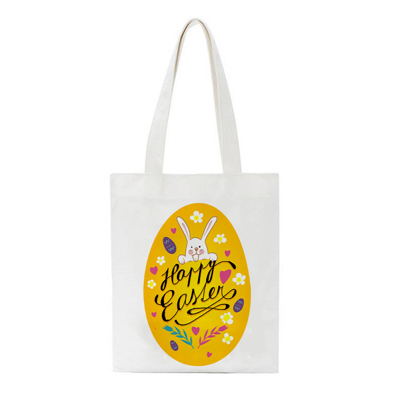 Wishebay New European and American Style Easter Rabbit Print Bag on Shopee – Canvas Tote Bag