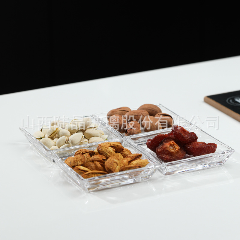 Sala de estar plato de fruta cuadrado creativo casero plato de fruta cuadrado mesa de té plato de dulces plato de fruta simple plato de KTV