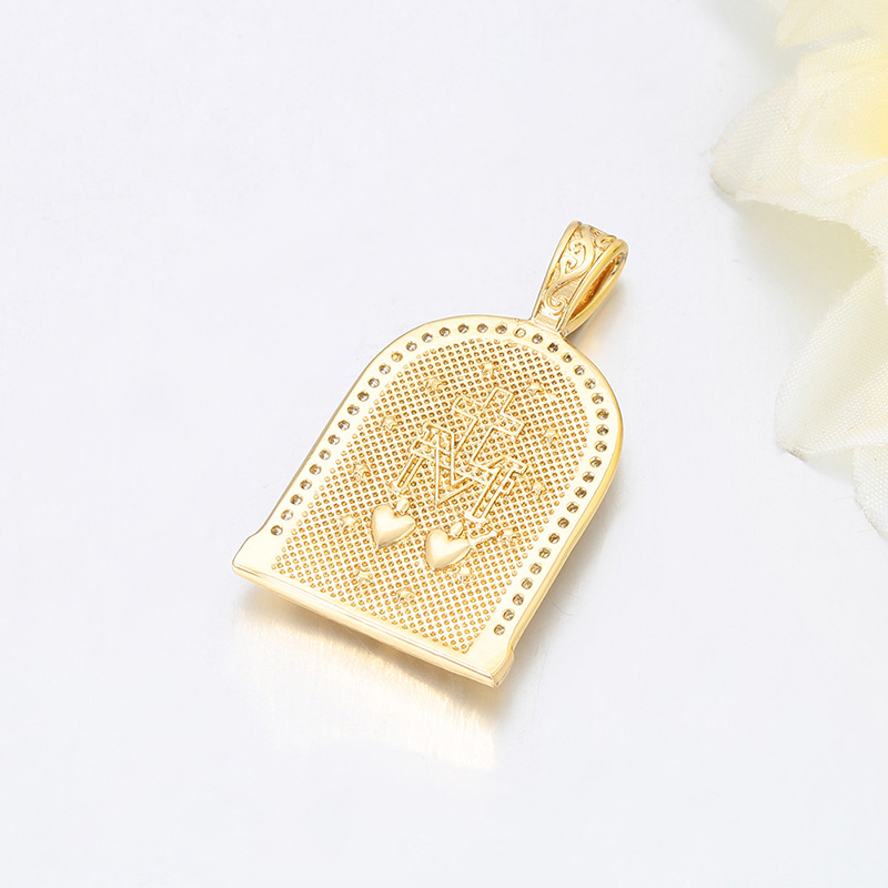 Xuping serie religiosa transfronteriza europea y americana de retrato colgante de aleación de cobre chapado 14k colgante de geometría colgante único al por mayor mujeres