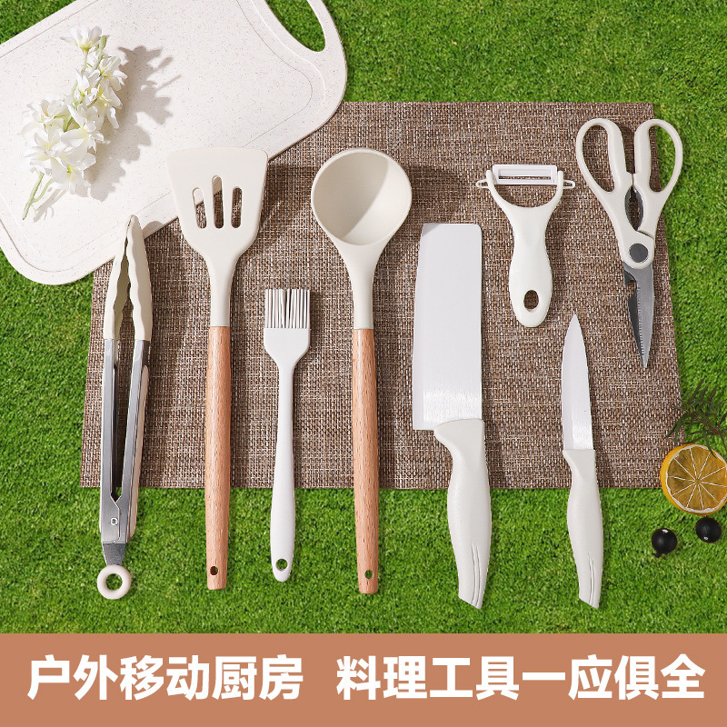 Kit de cuchillos al aire libre portátil de cocina cuchillo de cerámica cuchillo de frutas cuchillo de cocina acampando picnic camping almacenamiento