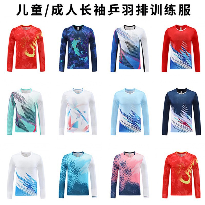 children's quick dry breathable volleyball long-sleeve for badminton…