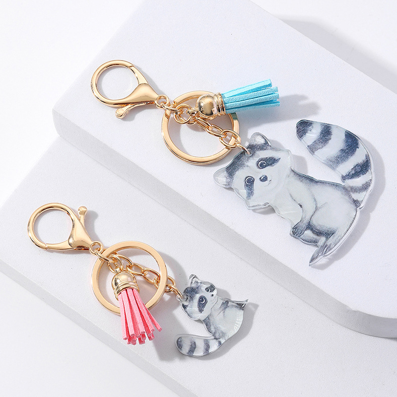 Modern Style Animal Metal Couple Bag Pendant Keychain display picture 2