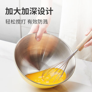 304 Food Grade Stainless Steel Basin Household Kitchen Baking Stirring and Noodles Egg Basin Vegetable Salah Bowl New Style