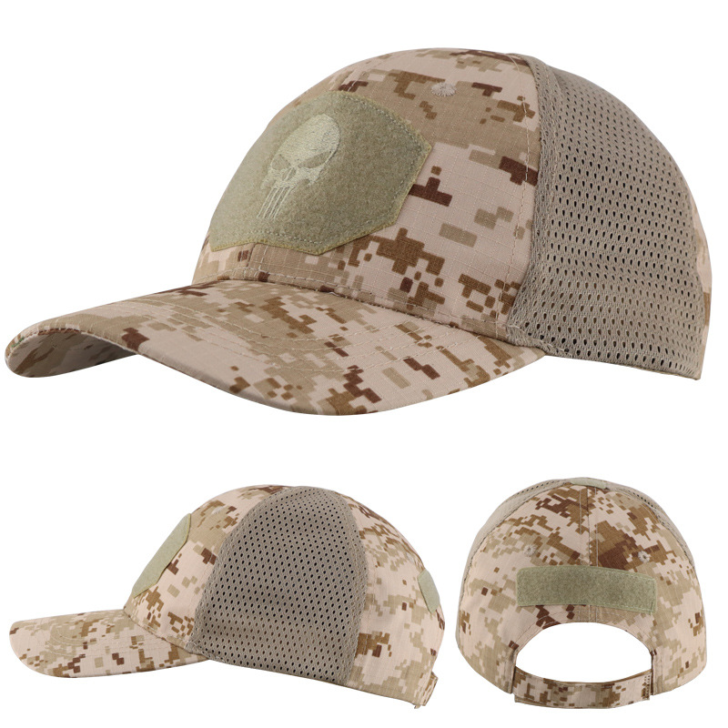 Gorra de béisbol de camuflaje, gorra táctica con visera, gorra de verano transpirable para senderismo, gorra de malla con velcro, gorra de ciclismo, moderna
