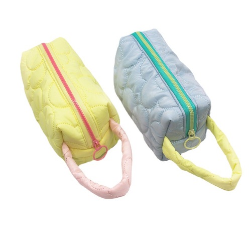 ins cosmetic bag women's large-capacity pencil bag multi-functional washing portable storage bag candy color simple hand wallet