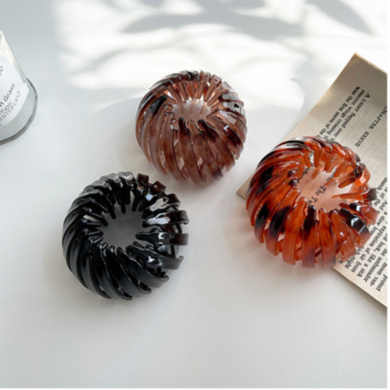 丸子頭盤發器懶人發夾縮彈力鳥巢發圈韓國網紅簡單紮馬尾發飾女