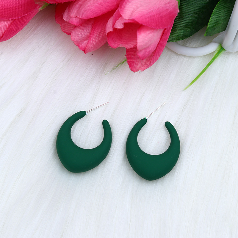 Retro Simple Style Water Droplets Arylic Spray Paint Women's Ear Studs display picture 2