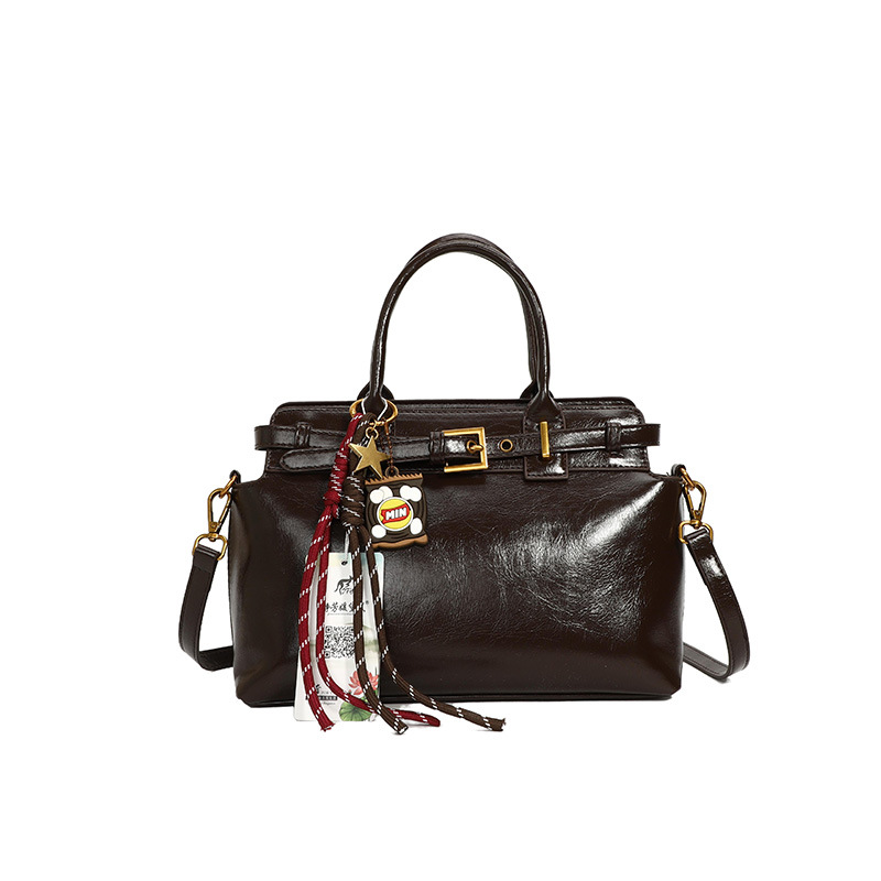 2024 otoño e invierno nuevo estilo de moda de alta gama Kelly Tote bolso de mano de un solo hombro retro de gran capacidad para viajeros transfronterizos