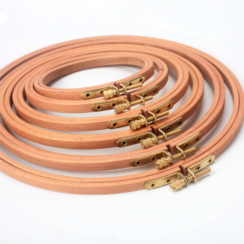 Cross-border exclusive factory wholesale embroidery stretch Beech embroidery stretch embroidery frame embroidery DIY solid wood embroidery shed cross stitch stretch