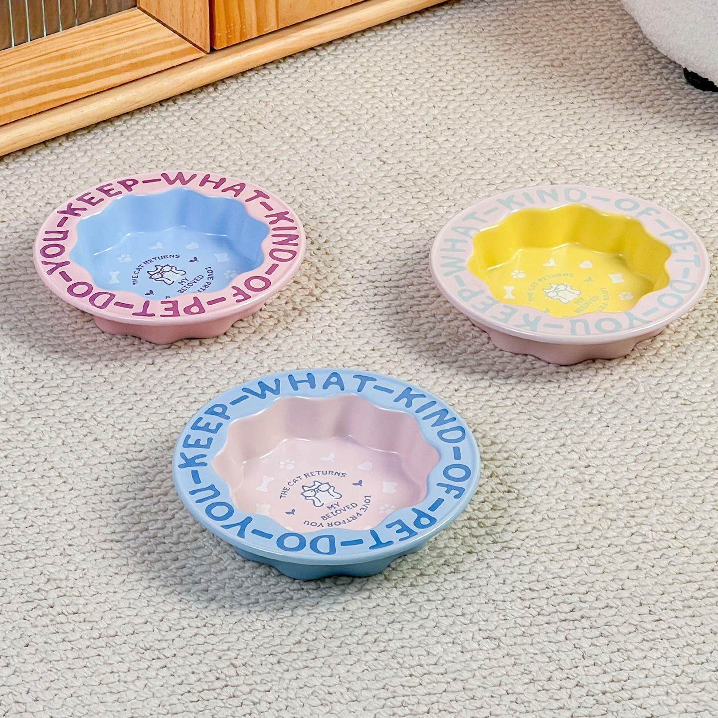 레이스 고양이 그릇 안티 블랙 턱 통조림 고양이 사료 분지 세라믹 개 사료 그릇 고양이 팁 방지 물 먹이 그릇 애완 동물 용품