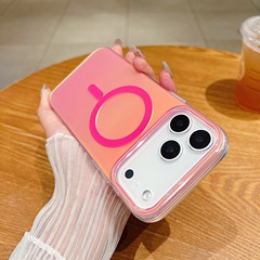 适用iPhone17PROMAX手机壳极光炫彩磁吸苹果16/15磨砂硬壳保护套