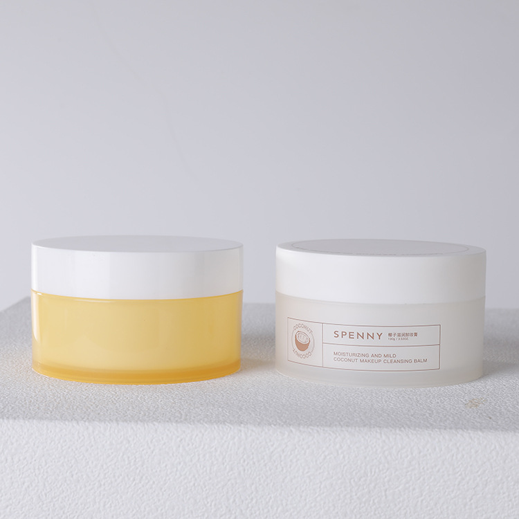 供应100g容量直圆直角双层PP材质塑料膏霜罐 可印刷烫金喷涂工艺