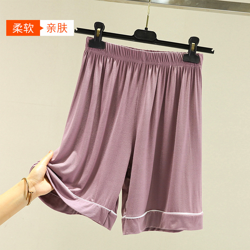 Loose Sleep Shorts for Women, Summer Modal Casual Shorts, Plus Size, Thin Solid Color, Wide-Leg, High-Waisted Home Shorts