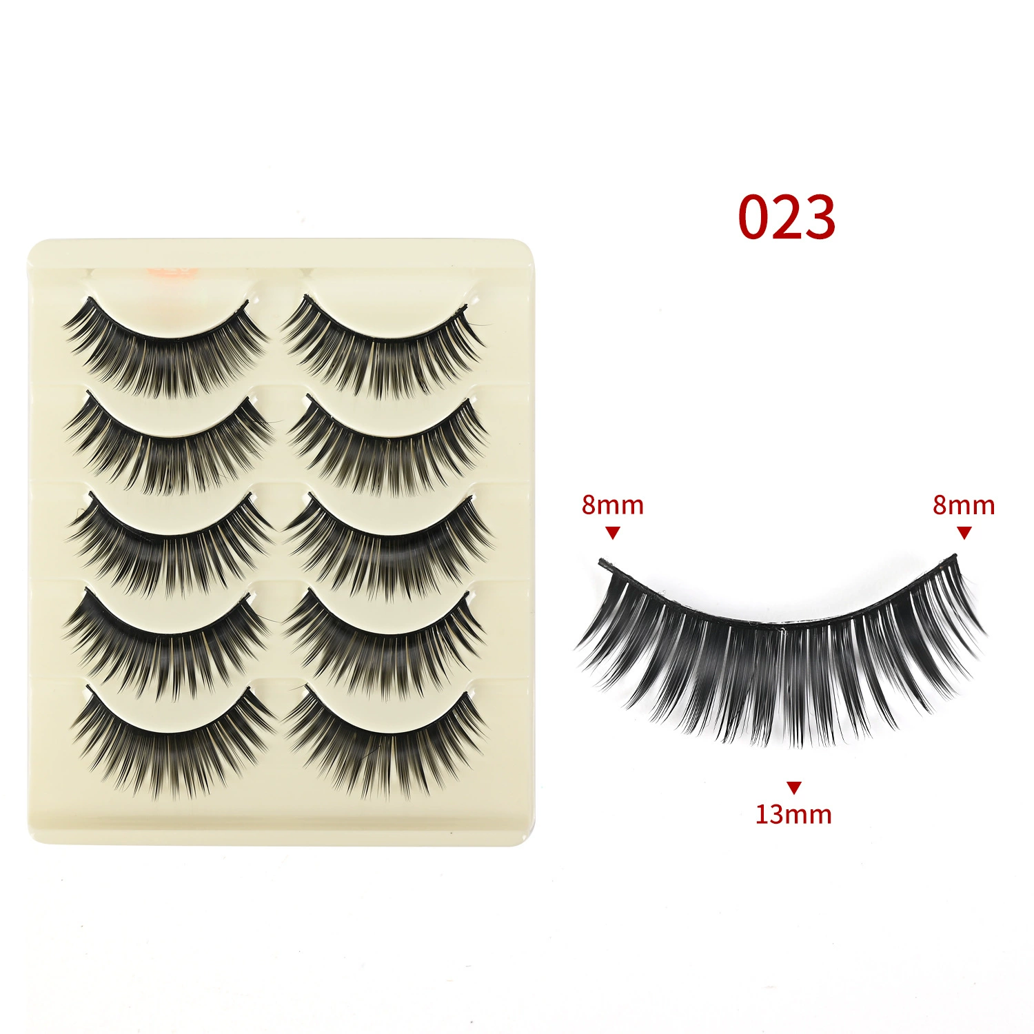Плотные наlashes, 5 пар, европейский стиль