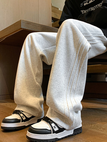 Men's Spring Heavyweight Cargo Pants with American Street Style, Loose Straight Leg, Hong Kong Fashion Brand, Sporty and Versatile Casual Pants