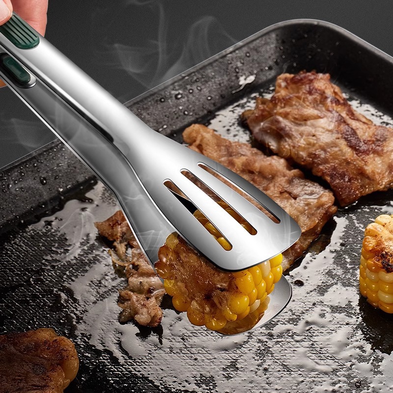 Clip de acero inoxidable Clip de alimentos Clip de hielo doméstico anticaldado cocina multifuncional Clip de barbacoa Set de tijeras BBQ