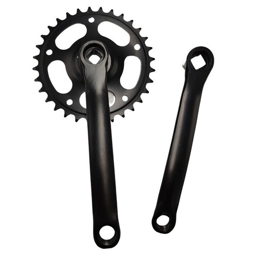 Mountain bike chainring 32 teeth black and white single-speed square mouth wheelset rear chainring Bicycle crankset