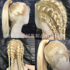 欧米の人気女性かつら前レースかつら女性613 # ロングストレート化学繊維かつらカバーwigs