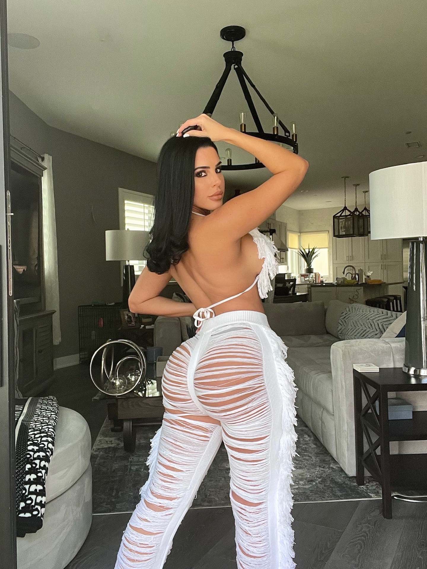 Women's Clothing summer new women's sexy tassel knitted pants suit_voghion.com