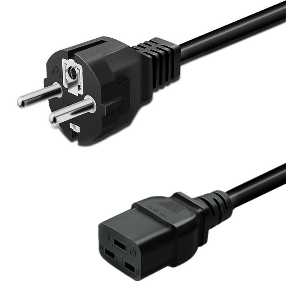 欧标插头转挤压C19插头线 欧规H05VV塑料线1.5平方电源线厂家供应