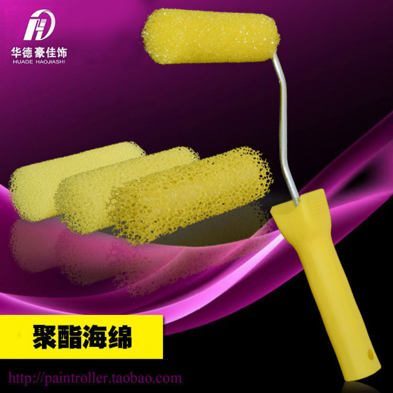 4 pulgadas cepillo de cilindro esponja textura pintura artística de naranja rodillo de diatomitas barro herramienta de dibujo flor