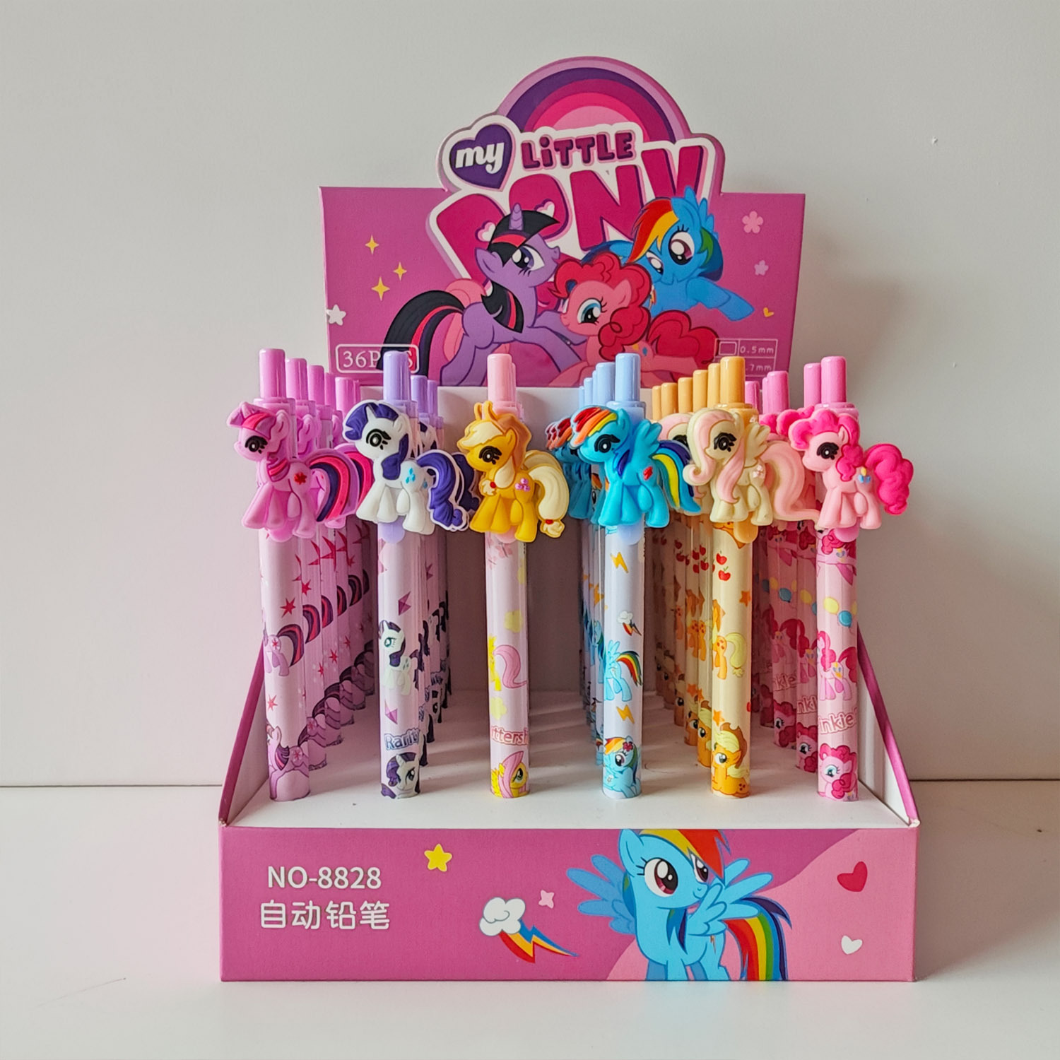 Pony Kelly parche lápiz automático estudiante escritura suave y cómodo lápiz de actividad dibujos animados 0.5 lápiz de escritura