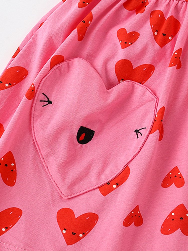 Malwee vestido infantil de verano nuevo vestido infantil europeo y americano vestido de princesa de estilo extranjero vestido de cuello redondo vestido de niña de manga corta