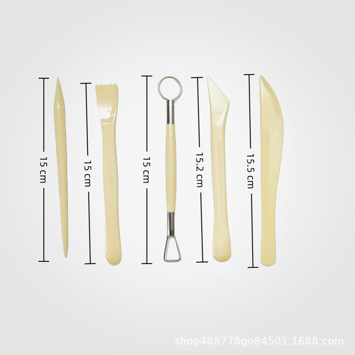 Herramientas cerámicas directas de 5 piezas de madera sólida de 5 piezas de herramientas de fabricación de cerámica de arcilla de cerámica herramientas de escultura de arcilla