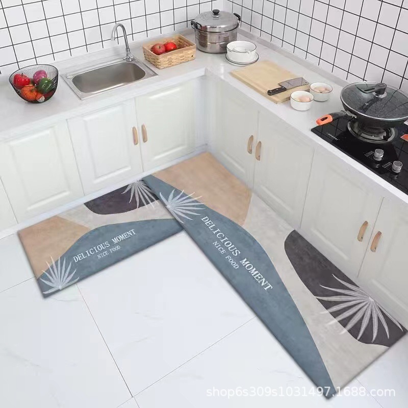 Alfombra de piso de cocina fábrica al por mayor puerta larga alfombra antideslizante alfombra de cocina alfombra de puerta de dibujos animados del hogar estera de la puerta