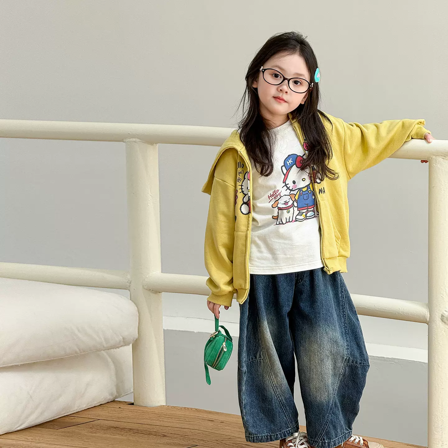 维木童装女童秋装2025新款儿童衣服小女孩洋气穿搭早秋女宝宝套装