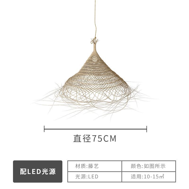 Lámpara de viento silenciosa china retro sala de estar comedor sala de té lámpara Zen dormitorio dormitorio estudio cama de estilo japonés lámpara de caña