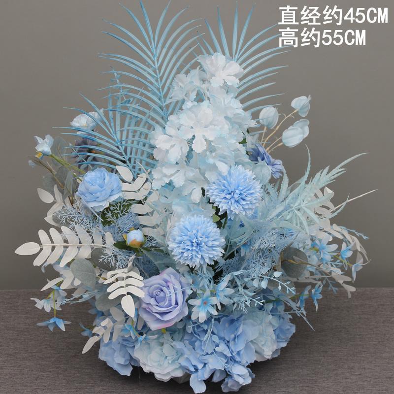 新款婚庆大款仿真仿真花花排排花绢花成品装饰尤加利台路婚礼花艺|undefined