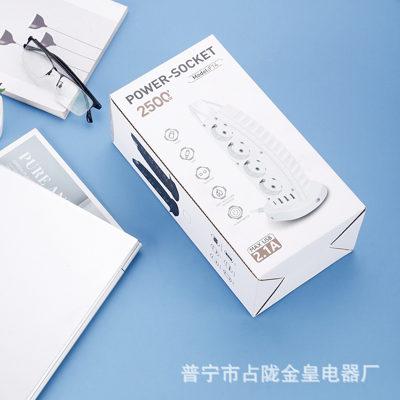 Cargador en forma de vela multifuncional inteligente enchufe de enchufe de carga enchufe de alimentación multipuerto poroso placa de cable USB