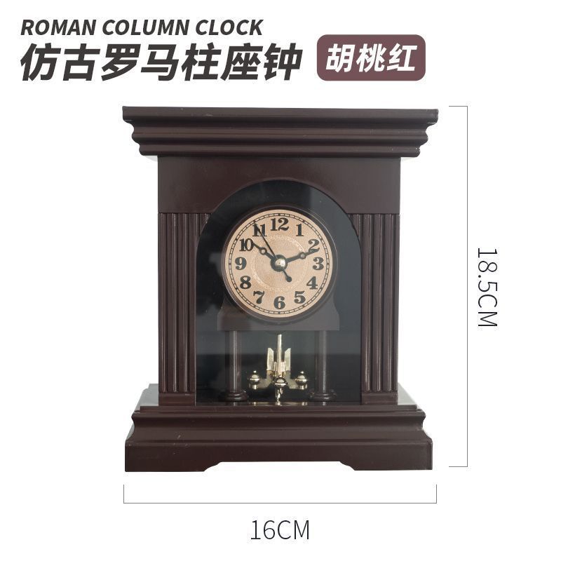 中国風の古代時計寝室ホーム時計リビングルームアンティーク振り子時計アメリカンデスクトップ装飾時計デスクトップ時計|undefined