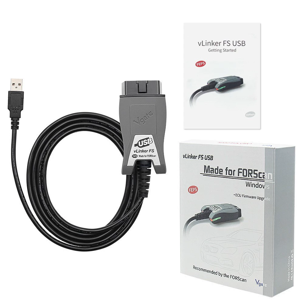 Эксклюзивный трансграничный Vgate VLinker FS USB ELM327 для FORD/Mazda FORScan