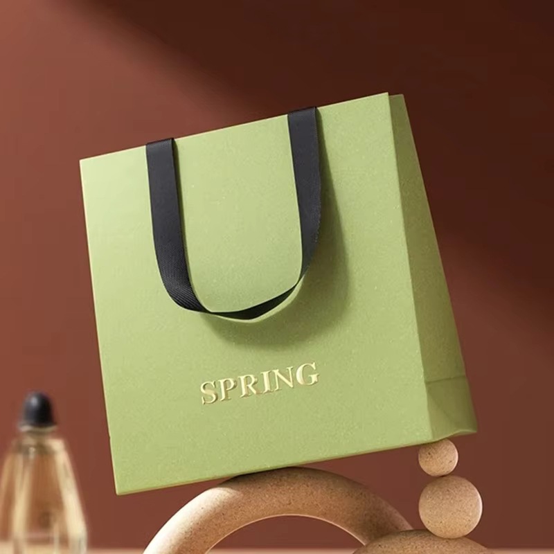 纸袋定 制环保个性化无腰围礼品袋，带标志高级零售包装纸袋