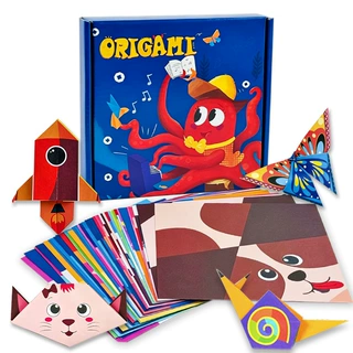 英文折纸儿童幼儿园小学生立体手工diy益智玩具创意制作材料跨境