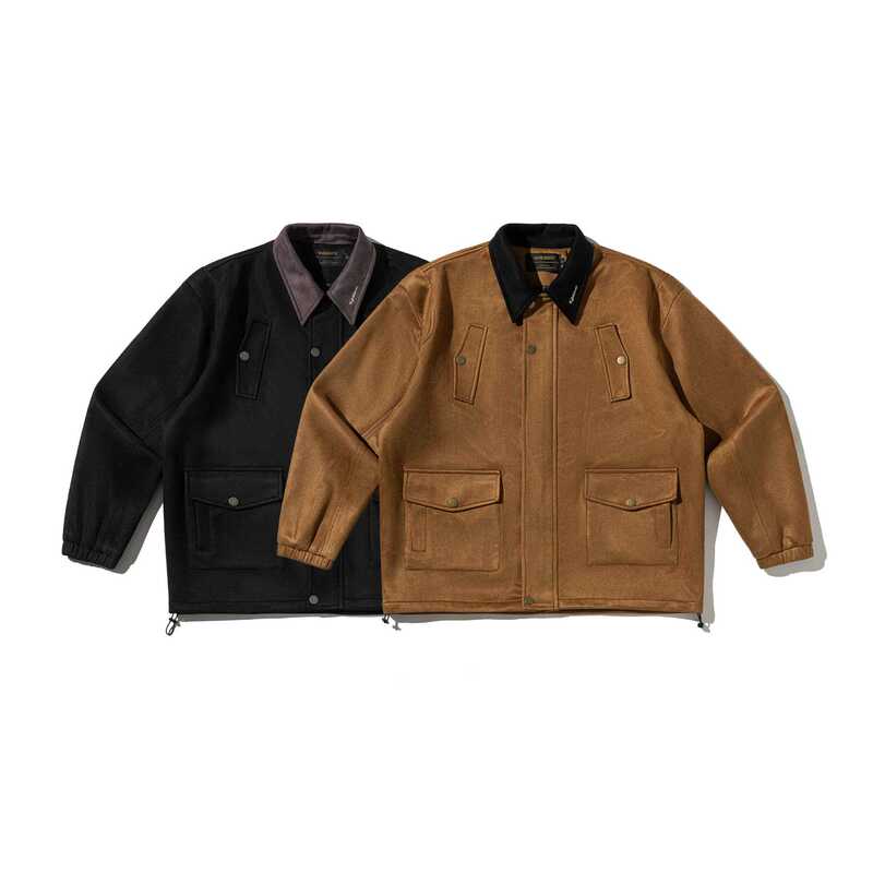 City Fanpin 2024 Autumn New American Retro Suede Hunting Jacket Men's Autumn Jacket