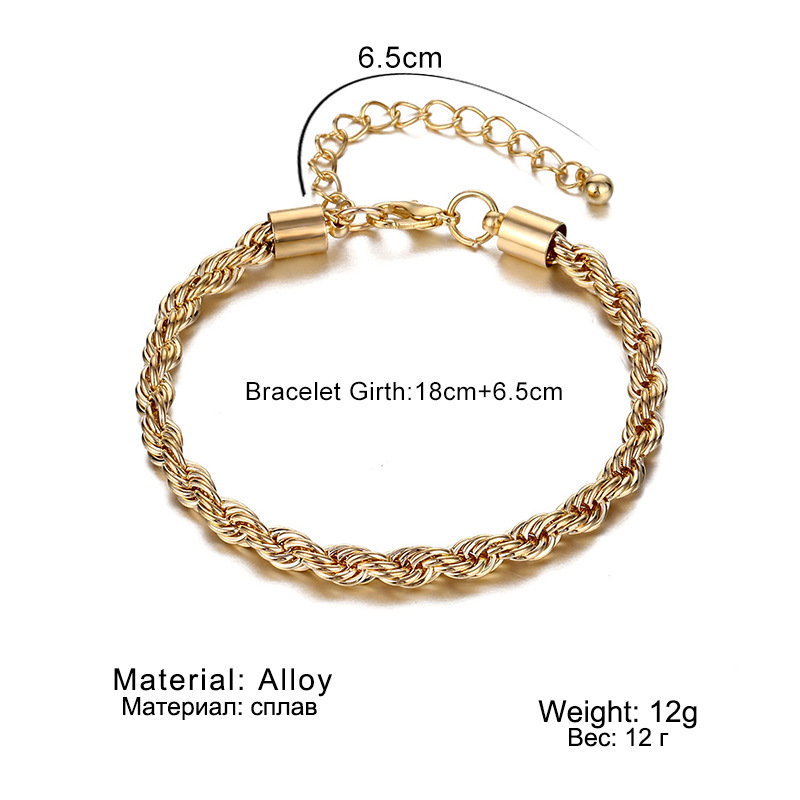 Fashion Geometric Alloy Plating No Inlaid Bracelets display picture 3