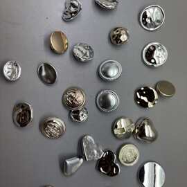 厂家直销ABS塑料电镀钮扣装服辅料新款针织衫纽扣