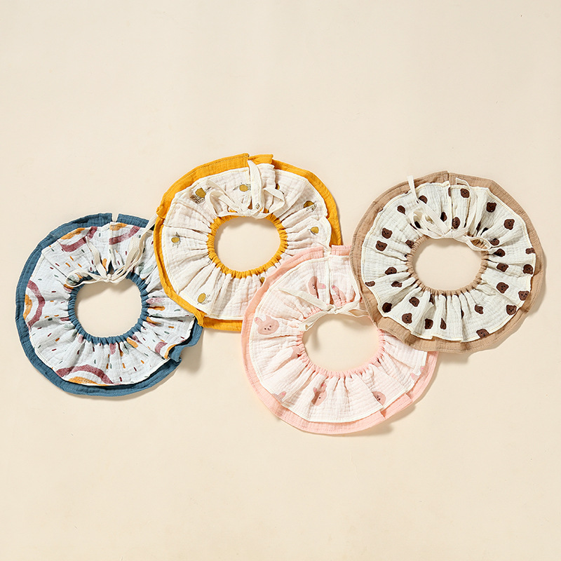 Waterproof children's gauze eating bib for new born for baby