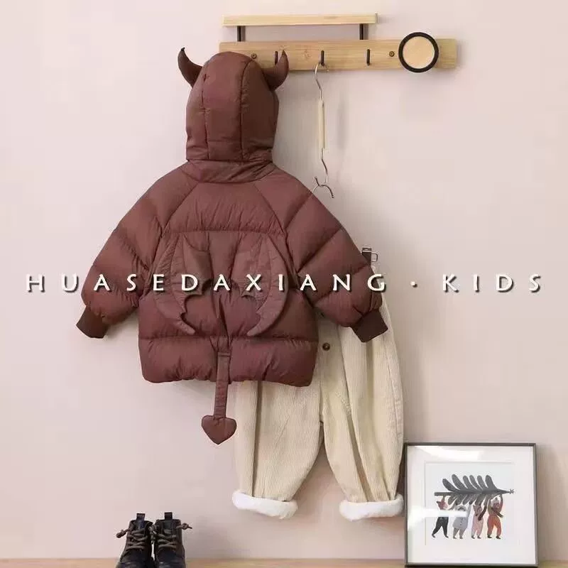 Children's winter fleece down jacket with down for leisure