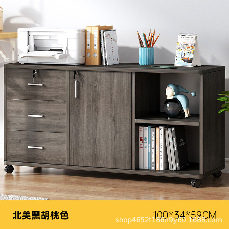 Debajo del escritorio Gabinete DE LA OFICINA Armario de madera Gabinete lateral con cerradura Gabinete de la impresora Gabinete del cajón Gabinete bajo