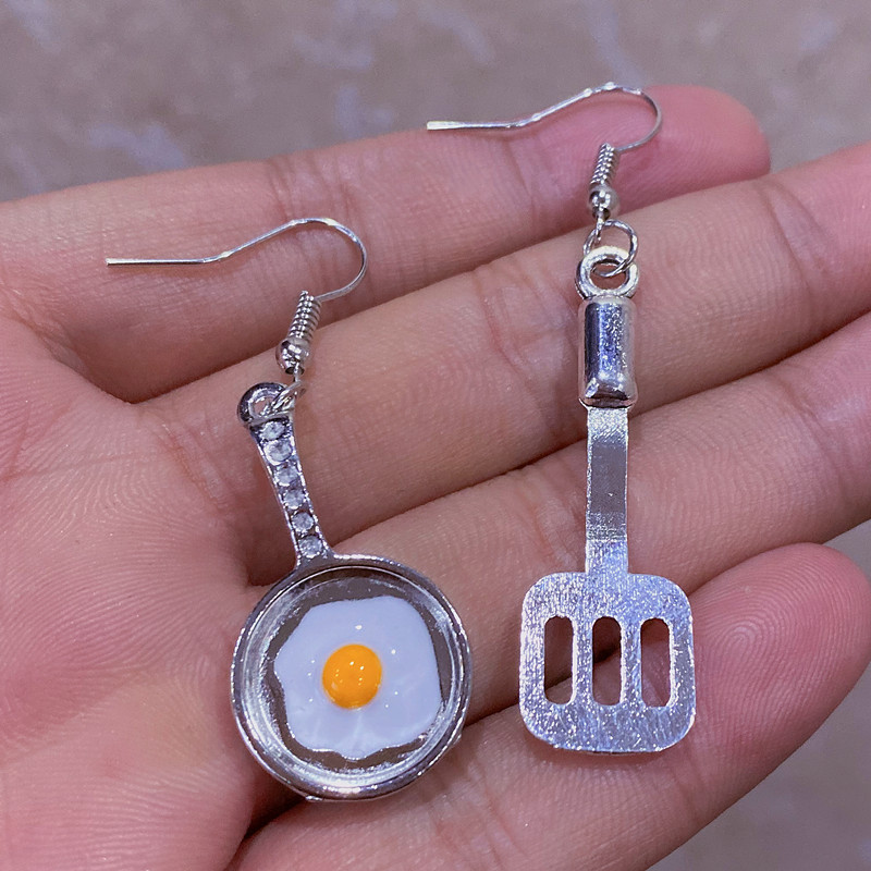 Women'S Gender Patchwork Design Fashion Style 1 Pair Fashion Poached Egg Metal Patchwork Women's Drop Earrings