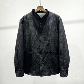 老钱风座山雕夹克男立领加绒保暖外套韩版休闲潮流时尚感男装