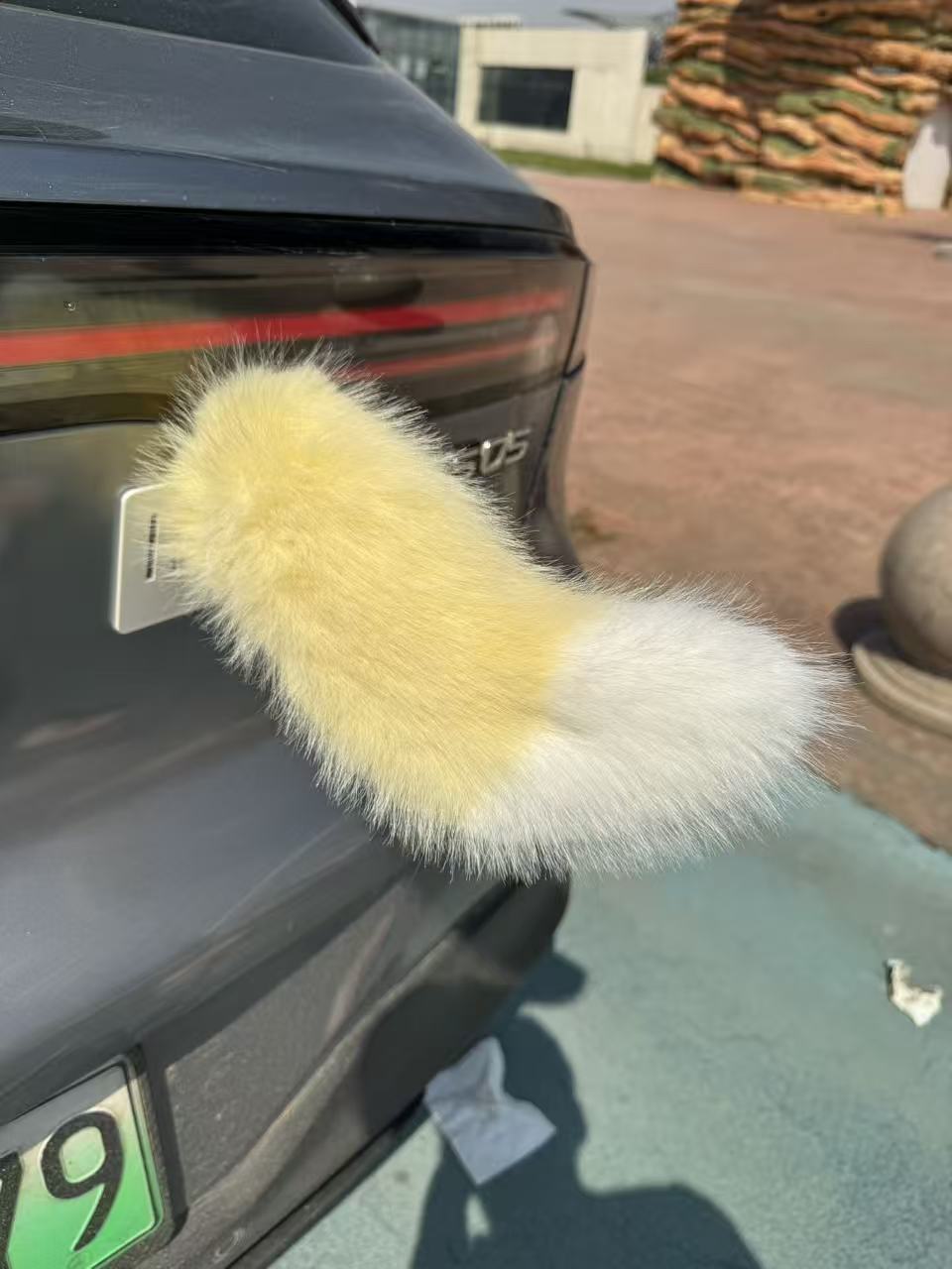 Electric tail car rear decoration, electric vehicle, electric tricycle, electric motorcycle, Q series parking space decoration, sound-controlled plush accessory
