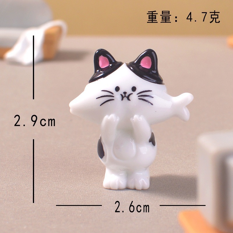 萌趣可爱偷吃小猫树脂摆件办公桌面微景观艺术装饰车载中控台摆饰|undefined