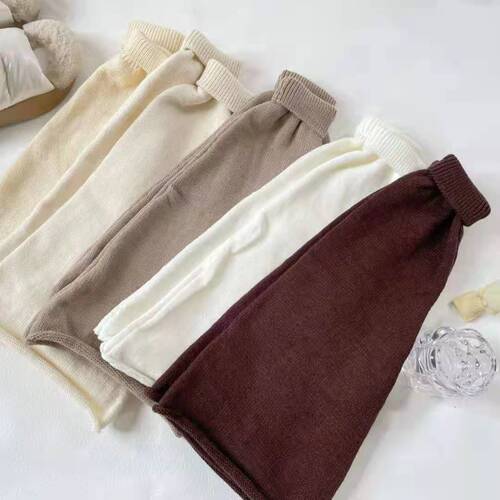 Millennium subculture new solid color knit loop socks set for women, Japanese and Korean style JK foot socks set, versatile calf length socks